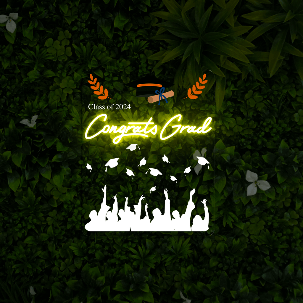 Congrats Grad 2024 Artwork Neon Sign