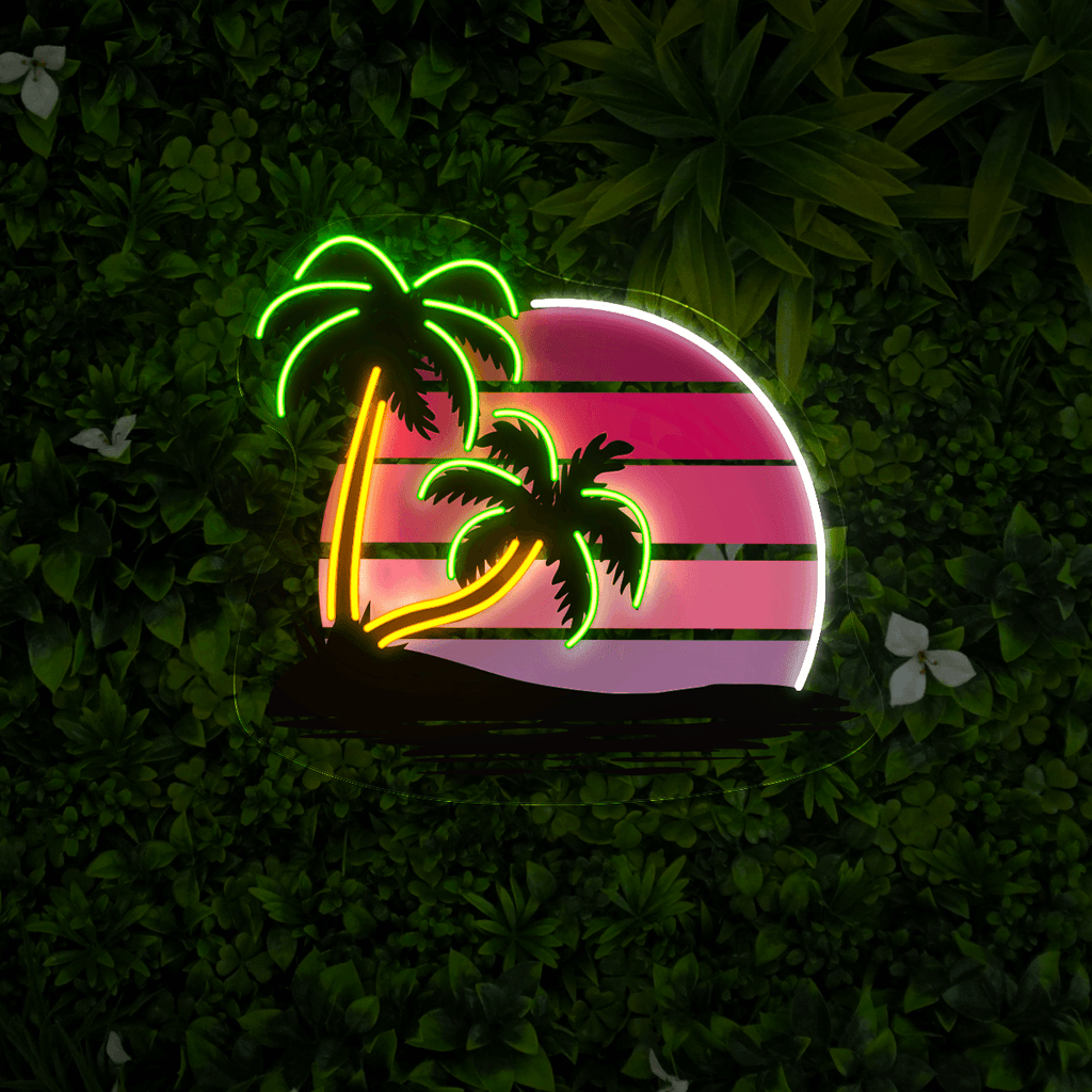 Retro Vintage Style Tree Artwork Led Neon Sign
