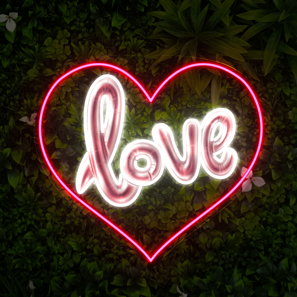Balloon Heart Artwork Neon Sign