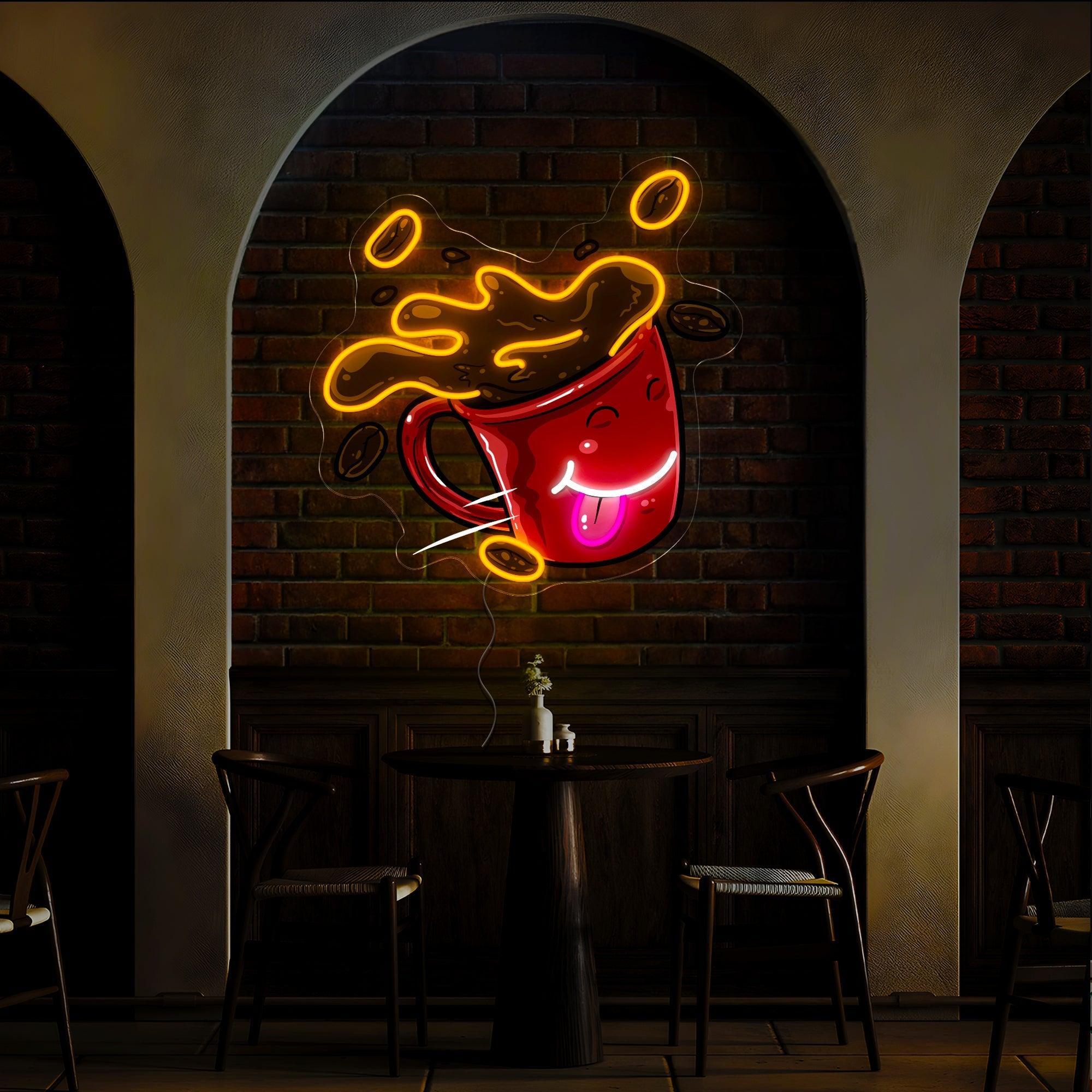 Coffee Mug Artwork Neon Sign