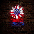 Sunflower 4th of July Artwork Neon Sign