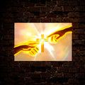 Jesus Hand Touch Artwork Neon Sign