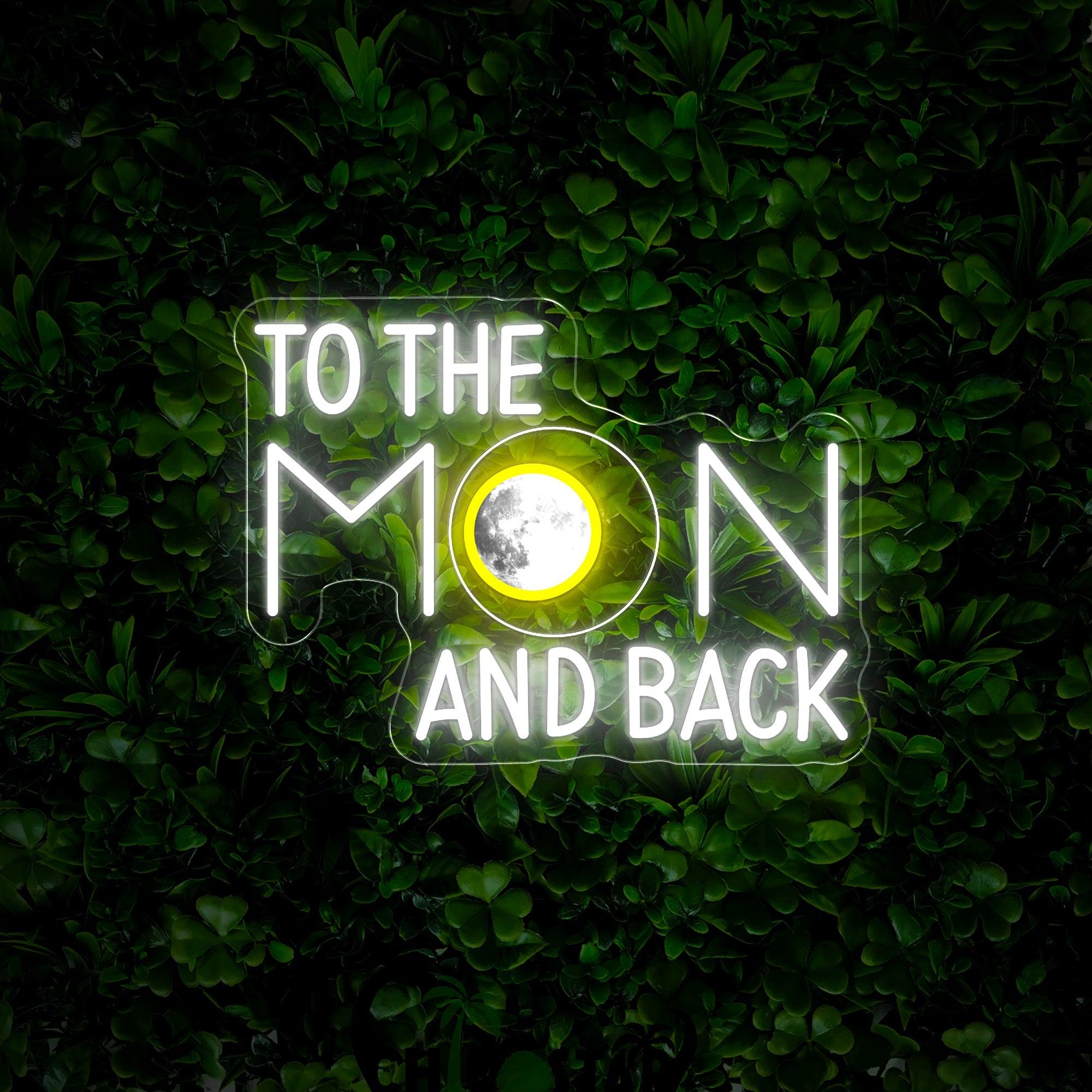 To The Moon And Back Artwork Neon Sign