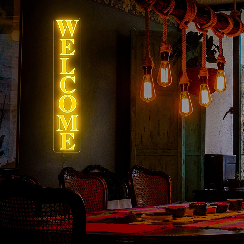 Welcome Label Neon Sign