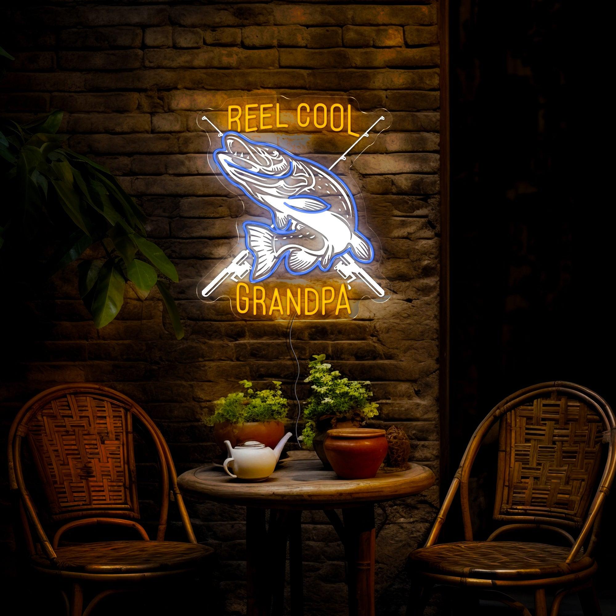 Reel Cool Dad Artwork Neon Sign