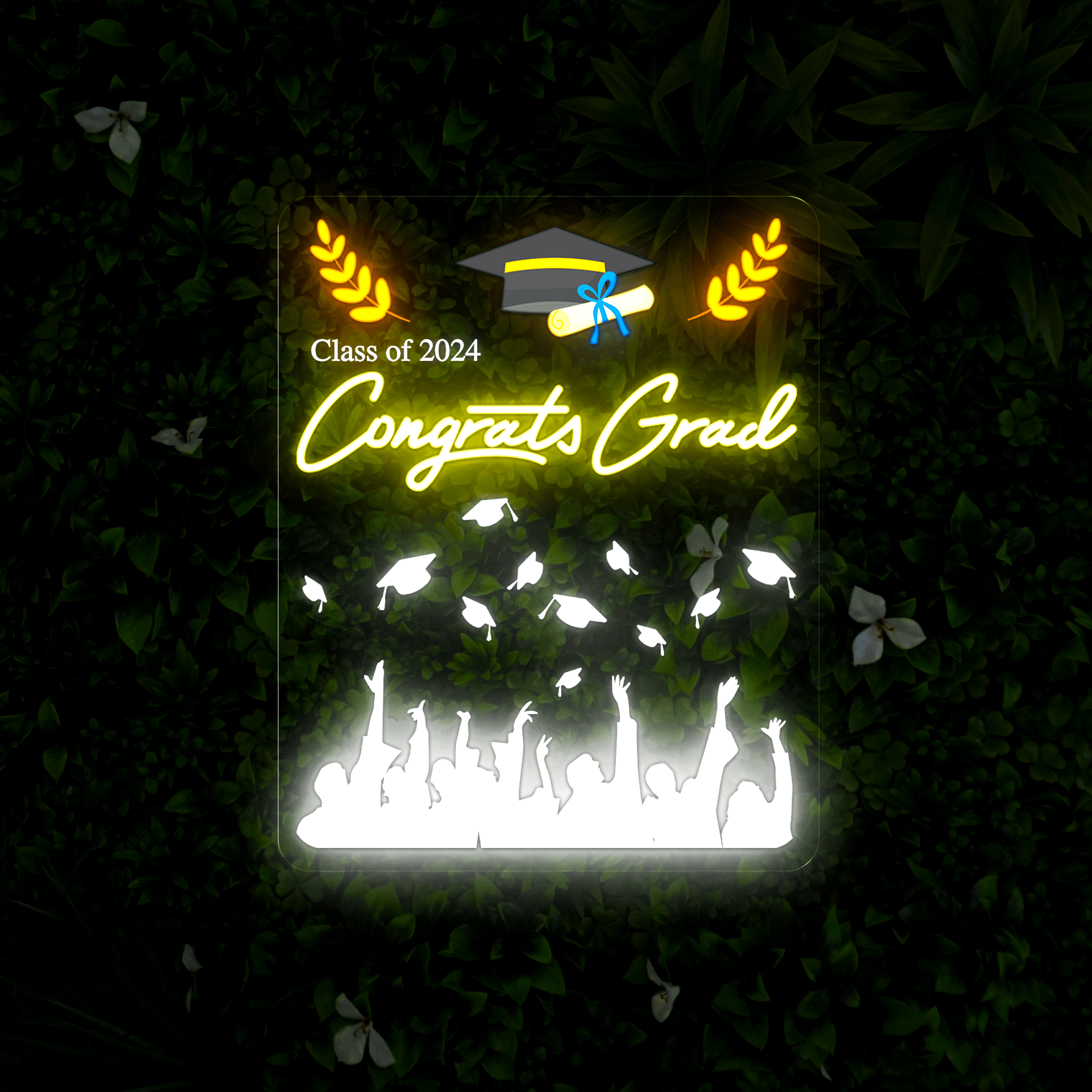 Congrats Grad 2024 Artwork Neon Sign