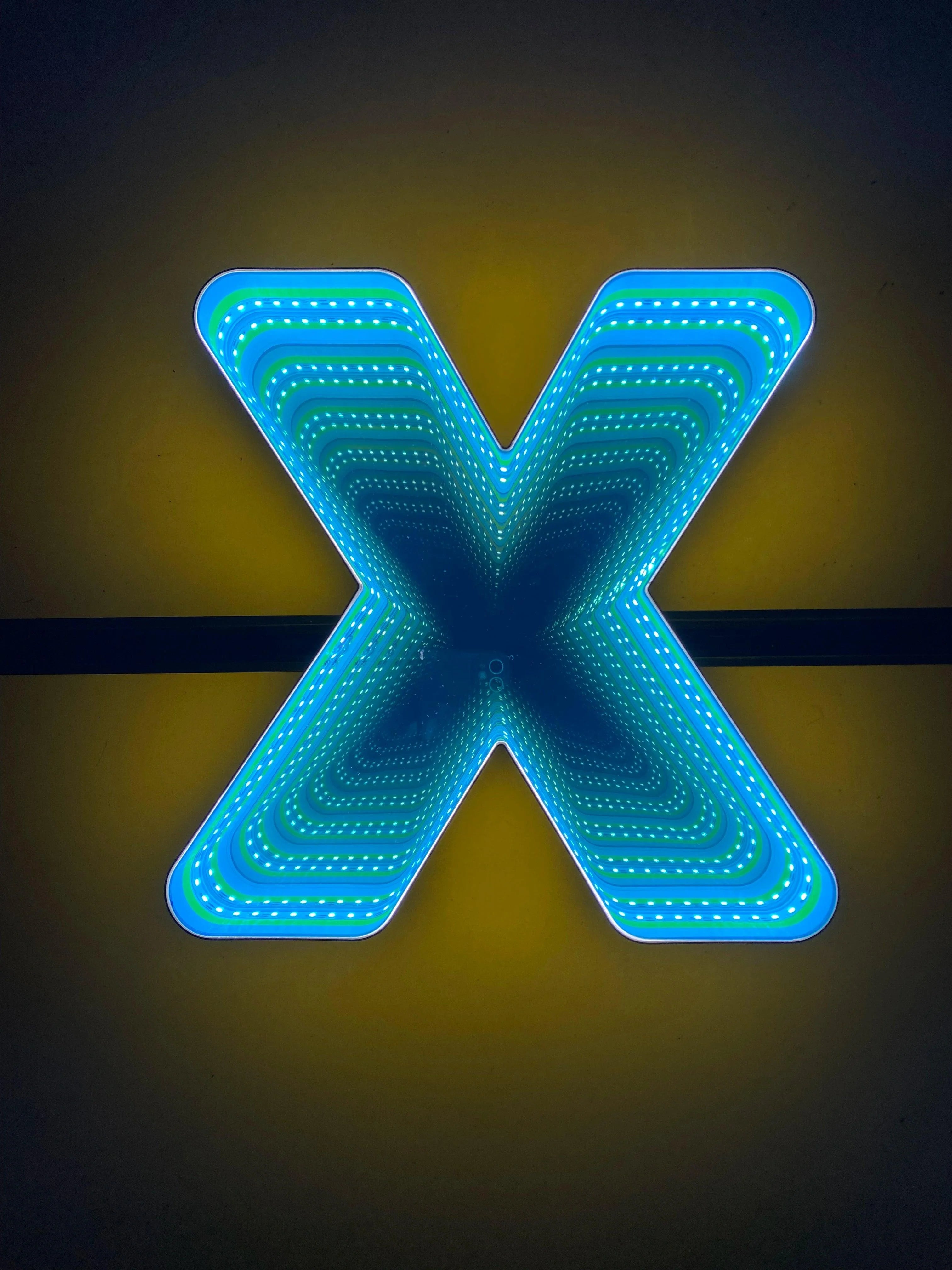 Stocked Infinity Mirror 3D Letters, Uppercase  letters, Perfect for Restaurant, Market, Bar, Hotel Decor