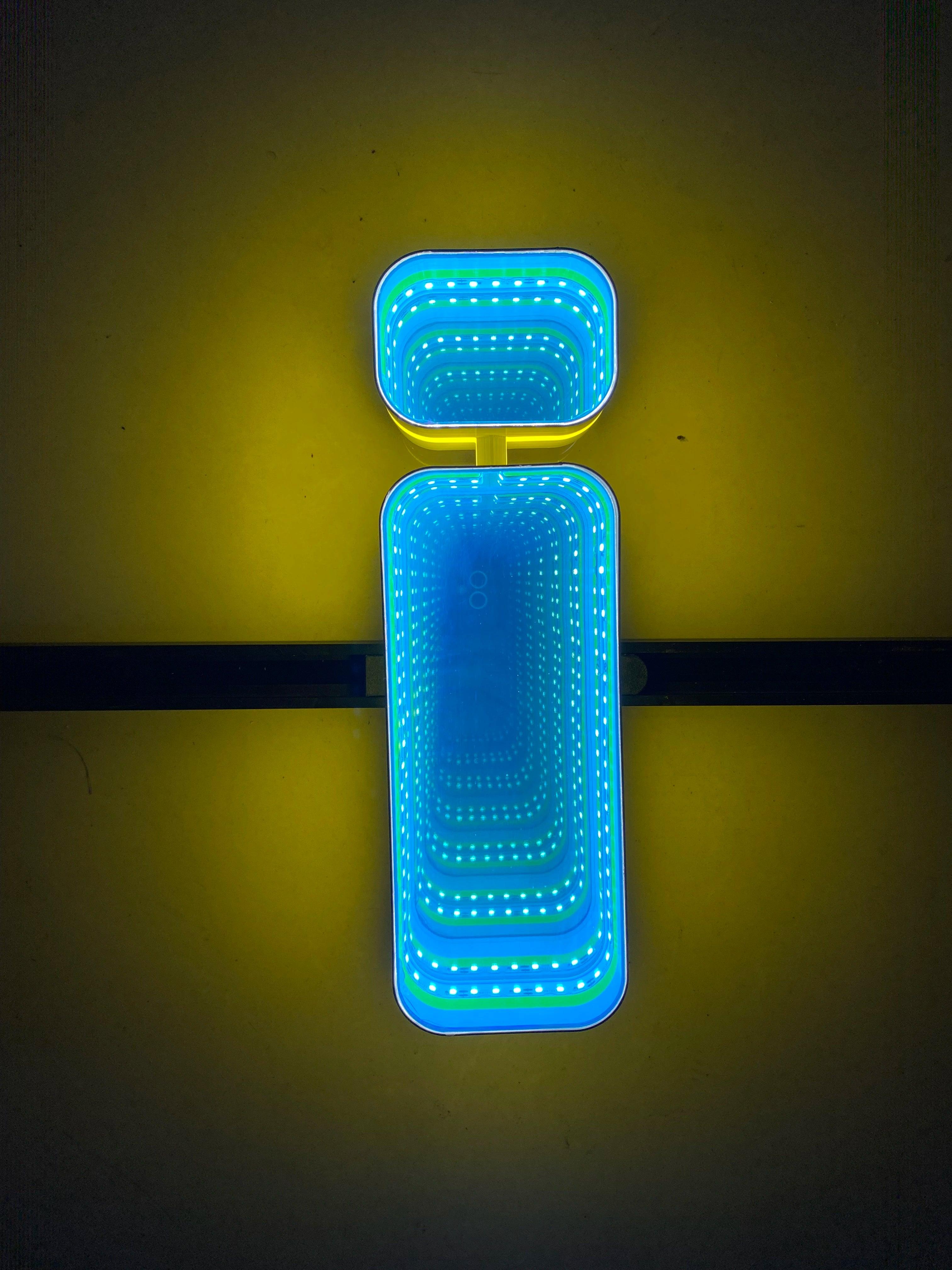 Stocked Infinity Mirror 3D Letter, Lowercase Letters Led Neon Sign, Perfect for Restaurant, Market, Bar, Hotel Decor