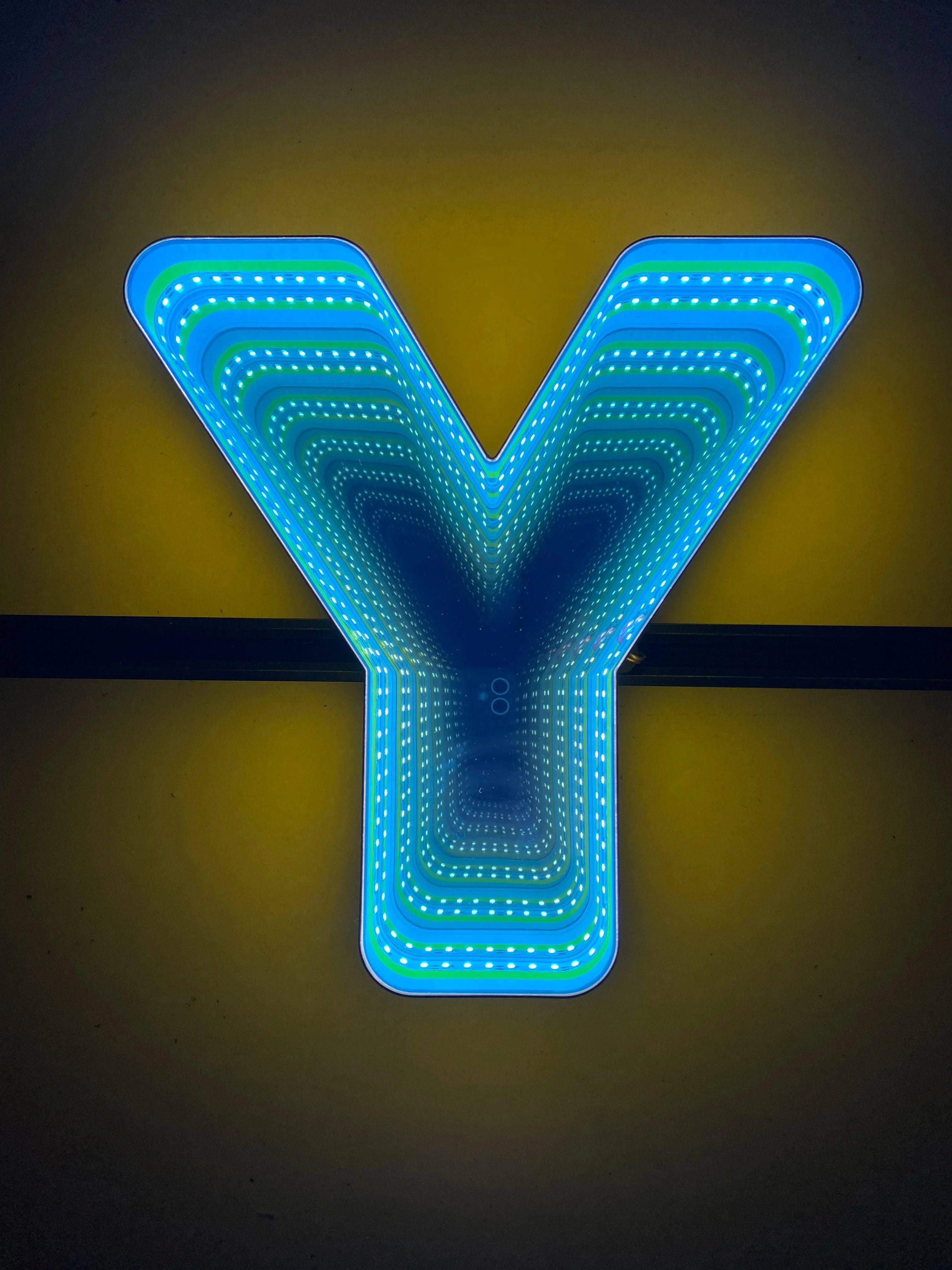 Stocked Infinity Mirror 3D Letter, Lowercase Letters Led Neon Sign, Perfect for Restaurant, Market, Bar, Hotel Decor
