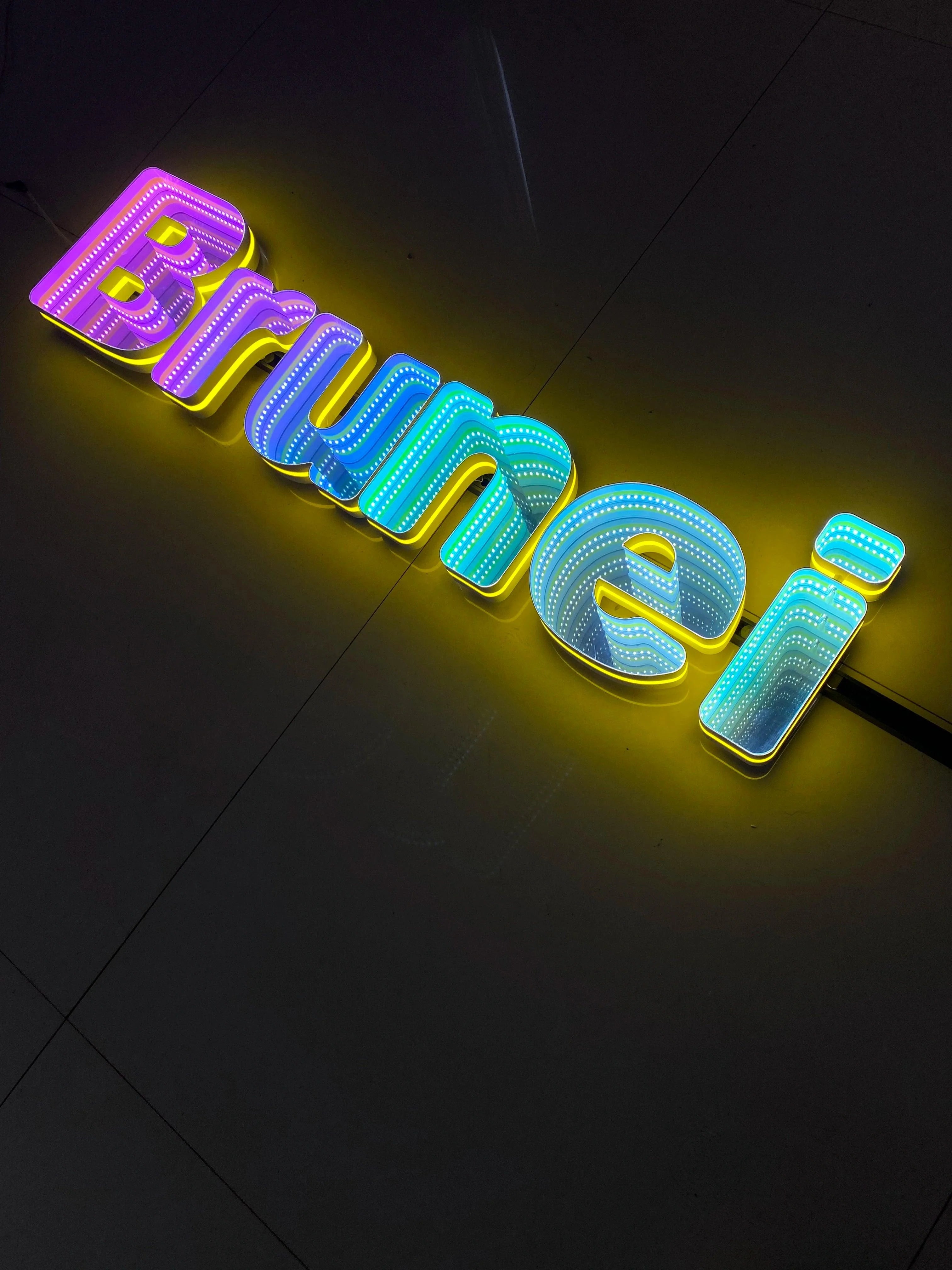 Stocked Infinity Mirror 3D Letters, Uppercase  letters, Perfect for Restaurant, Market, Bar, Hotel Decor