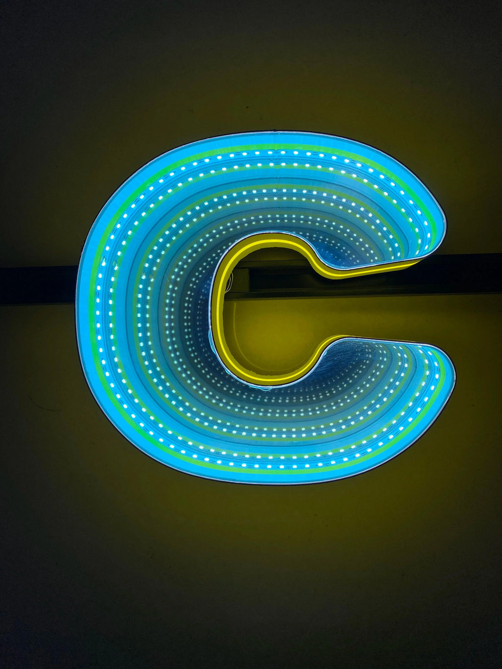 Stocked Infinity Mirror 3D Letter, Lowercase Letters Led Neon Sign, Perfect for Restaurant, Market, Bar, Hotel Decor