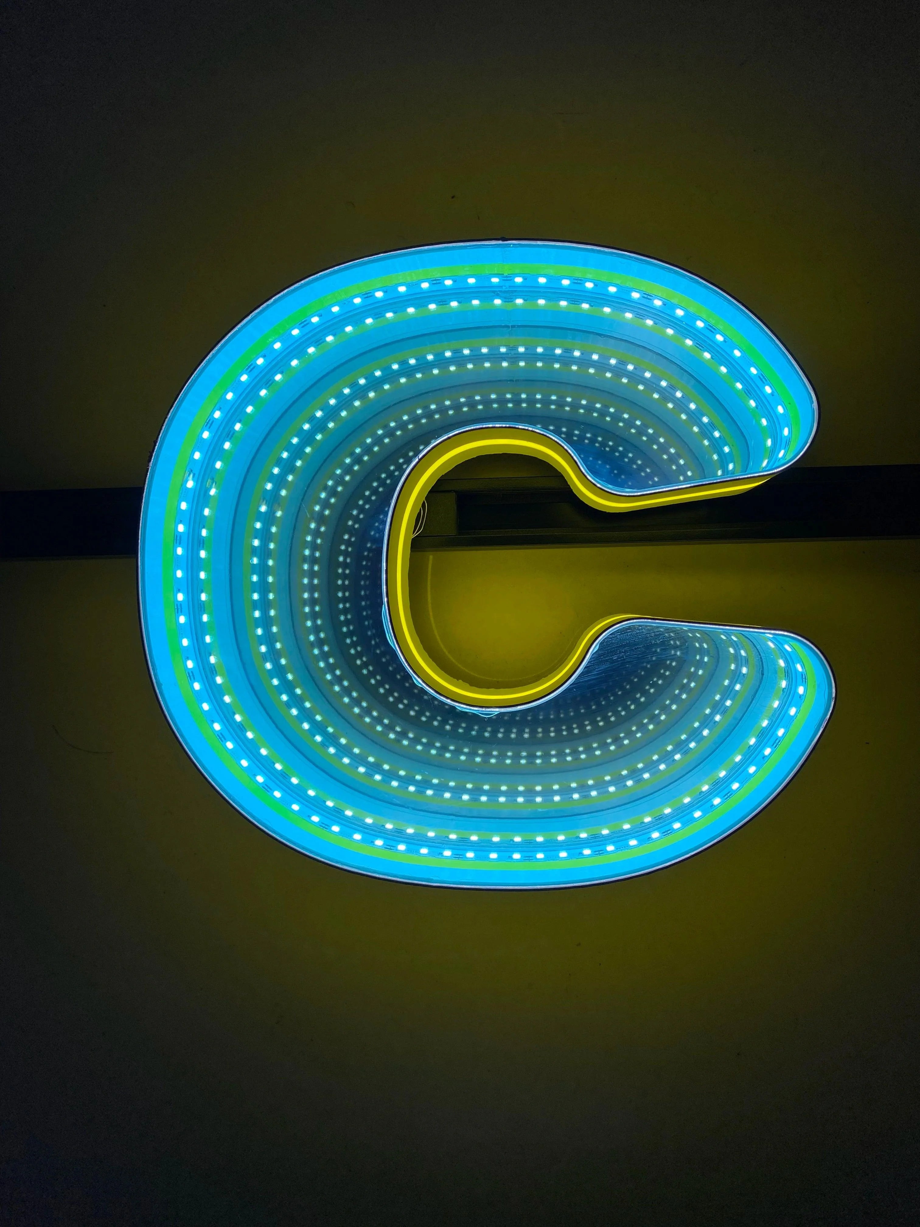 Stocked Infinity Mirror 3D Letter, Lowercase Letters Led Neon Sign, Perfect for Restaurant, Market, Bar, Hotel Decor