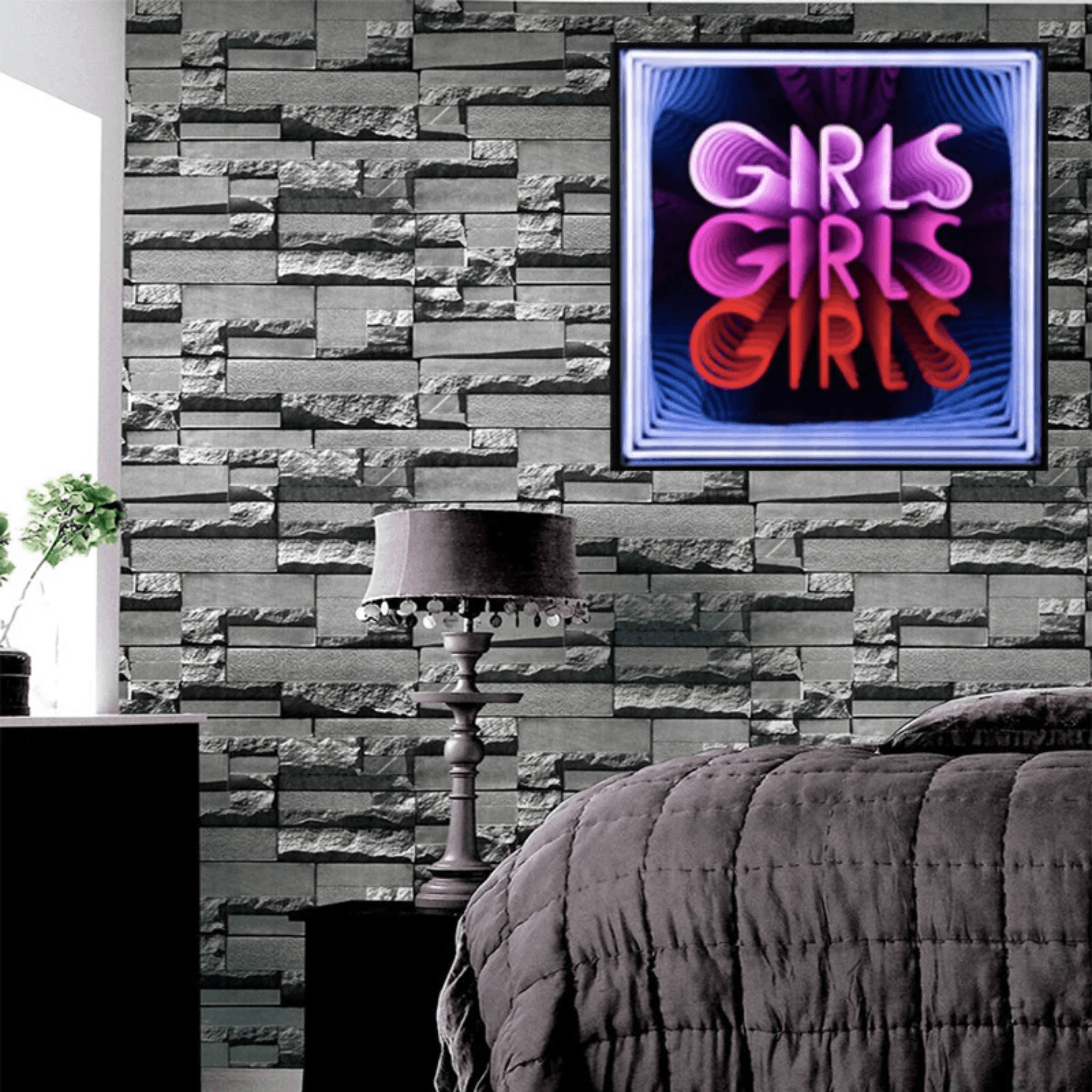 "Girls Girls Girls" Neon LED Infinity