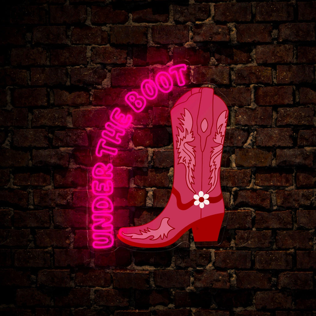Under the Boot Artwork Led Neon Sign