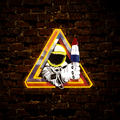 Spaceman Triangle Artwork Led Neon Sign