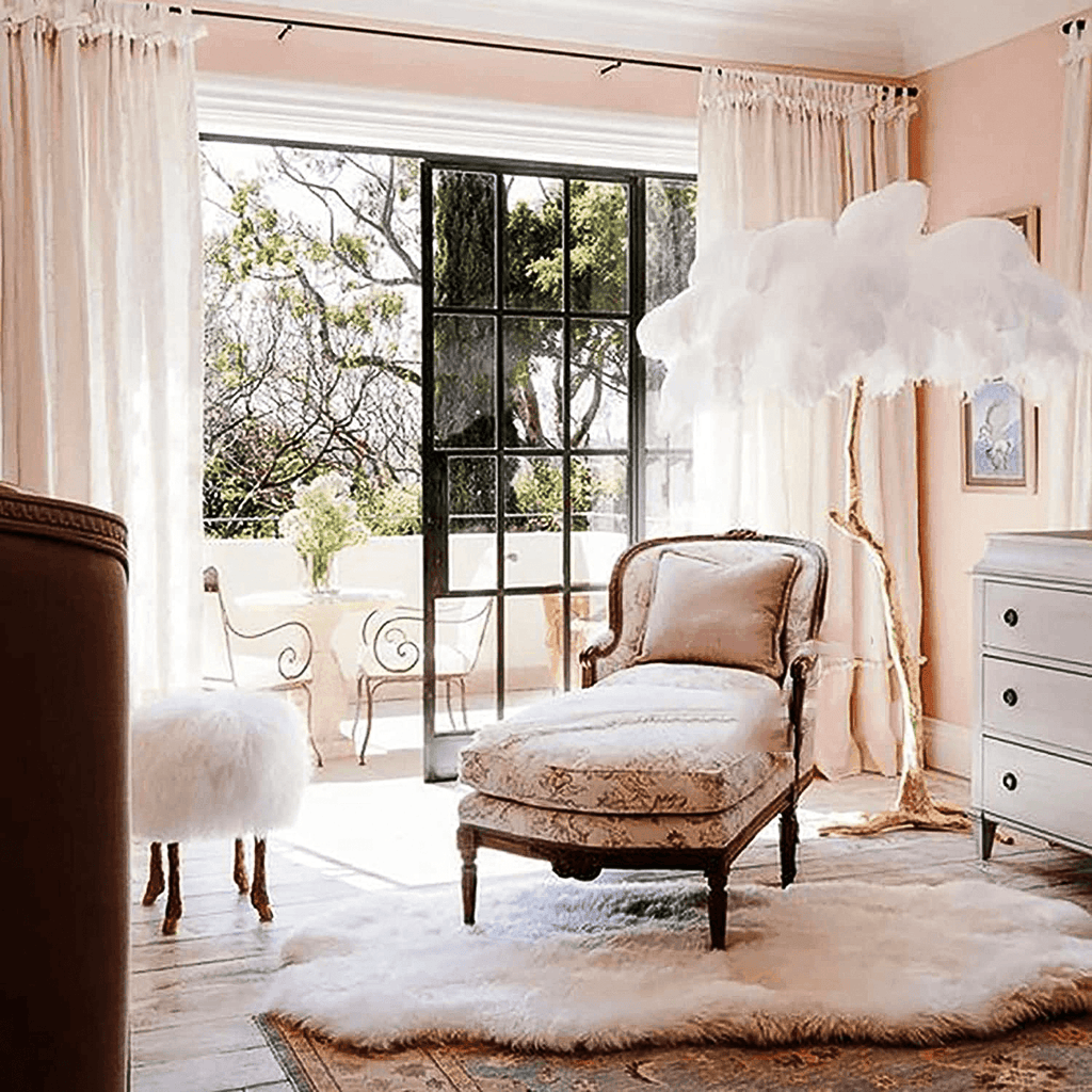 Ostrich Feather Floor Lamp