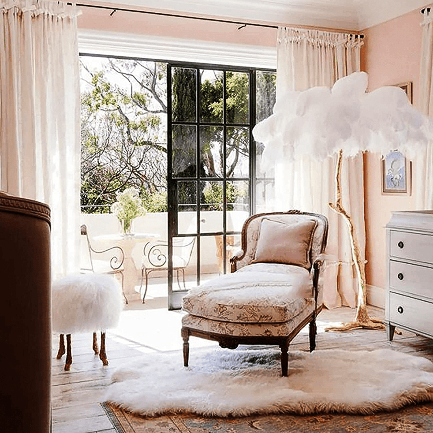 Ostrich Feather Floor Lamp