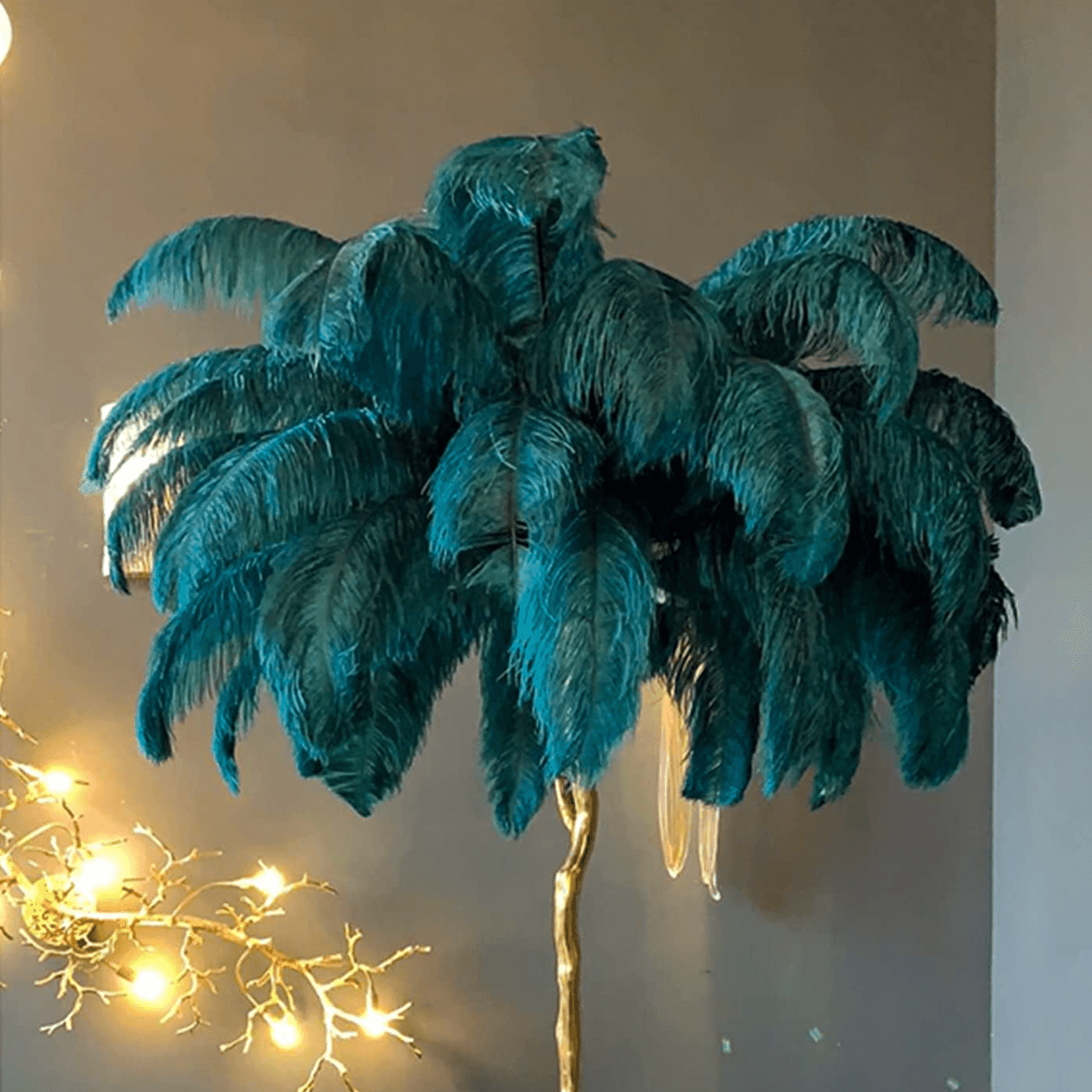 Ostrich Feather Floor Lamp
